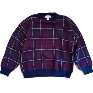 Izod vintage 90s plaid knit